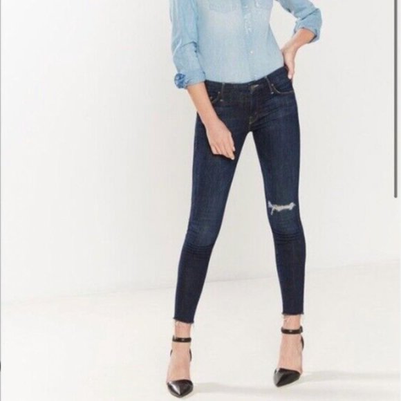 Mother Looker Ankle Fray Jeans - Picture 1 of 16